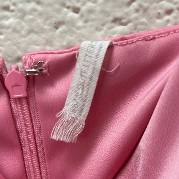 Urban Outfitters UO Mallory Rose Pink Drape Neck Satin Slip Dress size S - Picture 7 of 8